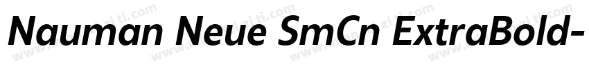 Nauman Neue SmCn ExtraBold字体转换